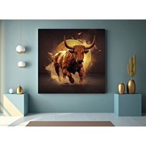 Boğa Posteri; Longhorn Boğa Posteri; İnek Posteri; Boğa Kanvas Baskı; Boğa Tablo; Duvar Sanatı; Kanv