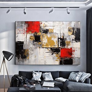 Modern Yağlı Boya Soyut Baskı Duvar Sanatı; Kanvas Dekor 90x150 cm