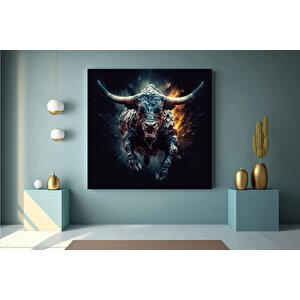 Boğa Posteri, Uzun Boynuzlu Boğa Posteri, İnek Posteri, Boğa Kanvas Baskı