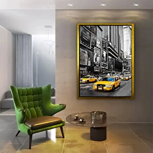 New York Sarı Taksi Kanvas; Şehir Dekoru