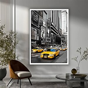 New York Sarı Taksi Kanvas; Şehir Dekoru