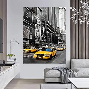 New York Sarı Taksi Kanvas; Şehir Dekoru 20x30 cm