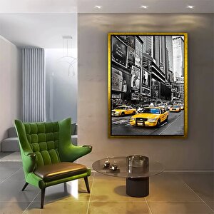 New York Sarı Taksi Kanvas; Şehir Dekoru