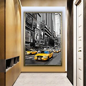New York Sarı Taksi Kanvas; Şehir Dekoru