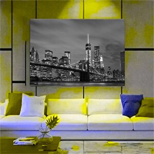 Siyah-beyaz New York Kanvas Baskısı; Nyc Duvar Dekoru; Nyc Ev Dekoru; Modern New York Duvar Sanatı;
