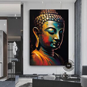 Buddha Kanvas Tablo – Yoga Sanatı; Meditasyon Baskısı; Manzara Duvar Sanatı; Budist Dekor; Lotus Tem 20x30 cm