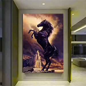 At Tuval Duvar Sanatı Baskısı, At Tuval Baskısı, At Tuval Resmi, Şahlanan At Tuval Dekoru 50x70 cm