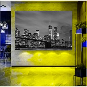 Siyah-beyaz New York Kanvas Baskısı; Nyc Duvar Dekoru; Nyc Ev Dekoru; Modern New York Duvar Sanatı; 90x150 cm