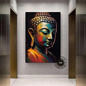 Buddha Kanvas Tablo – Yoga Sanatı; Meditasyon Baskısı; Manzara Duvar Sanatı; Budist Dekor; Lotus Tem 70x150 cm