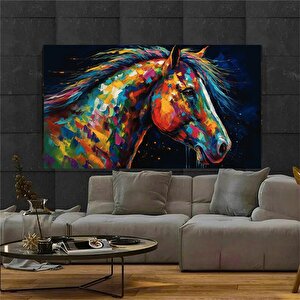 Hayvan Sanatı: Atlar Kanvas Tablosu; Oturma Odası İçin Modern Soyut Baskılar; Poster