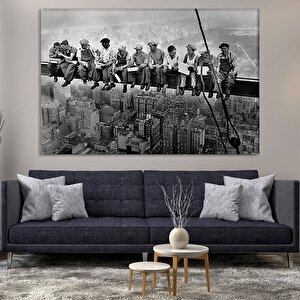 Gökdelen Terasında Öğle Yemeği Fotoğraf Posteri – New York Kanvas; Duvar Sanatı; Ev Dekoru; Tarihi N
