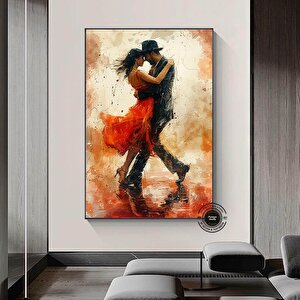Kanvas Ev Dekoru; Dans Eden Çift Tablosu; Tango Kanvas 70x100 cm