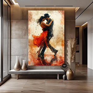 Kanvas Ev Dekoru; Dans Eden Çift Tablosu; Tango Kanvas 70x100 cm
