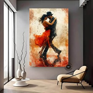 Kanvas Ev Dekoru; Dans Eden Çift Tablosu; Tango Kanvas