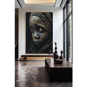 Siyah Çocuk Sanatı Baskısı; Afrika Duvar Sanatı Çok Renkli; Yatak Üstü Duvar Sanatı; Siyah Çocuk Sana 140x200 cm