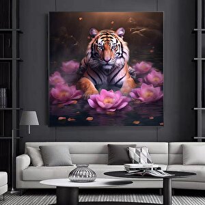 Kaplan Kanvas Tablo – Kaplan Hayvan Baskısı – Ev Dekoru 40x40 cm