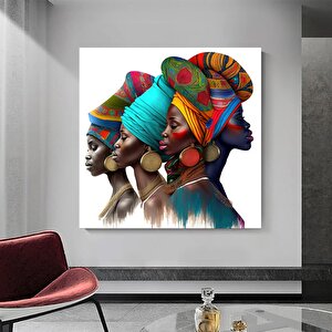 Afrika-amerikan Kültür Sanatı, Yerel Kadın Temalı Soyut Kanvas Duvar Dekoru