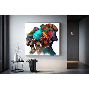 Afrika-amerikan Kültür Sanatı, Yerel Kadın Temalı Soyut Kanvas Duvar Dekoru