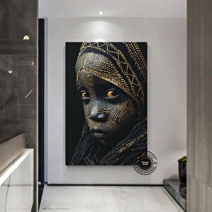 Siyah Çocuk Sanatı Baskısı; Afrika Duvar Sanatı Çok Renkli; Yatak Üstü Duvar Sanatı; Siyah Çocuk Sana 100x200 cm
