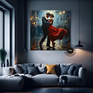 Büyük Kanvas Ev Dekoru, Tango Dans Eden Çift Tablosu