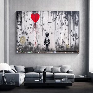 Urban Stil Kanvas | Banksy Stili Kanvas Sanatı | Sokak Graffiti Sanatı Baskısı | Modern Ev Dekor | B