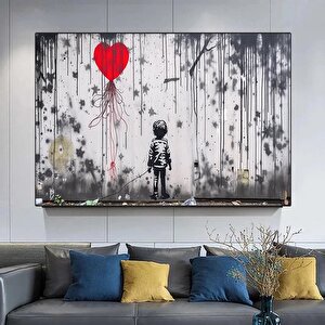 Urban Stil Kanvas | Banksy Stili Kanvas Sanatı | Sokak Graffiti Sanatı Baskısı | Modern Ev Dekor | B