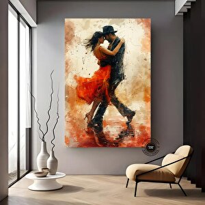 Kanvas Ev Dekoru; Dans Eden Çift Tablosu; Tango Kanvas