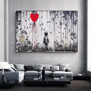 Urban Stil Kanvas | Banksy Stili Kanvas Sanatı | Sokak Graffiti Sanatı Baskısı | Modern Ev Dekor | B