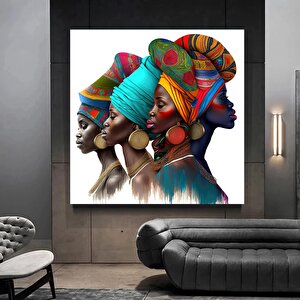 Afrika-amerikan Kültür Sanatı, Yerel Kadın Temalı Soyut Kanvas Duvar Dekoru