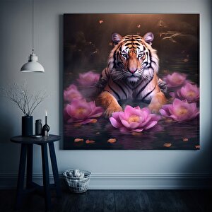 Kaplan Kanvas Tablo – Kaplan Hayvan Baskısı – Ev Dekoru 30x30 cm