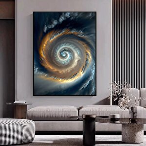 Samanyolu Ai Kanvas Sanatı; Canlı Uzay Sahnesi; Ev & Ofis Dekoru 40x60 cm