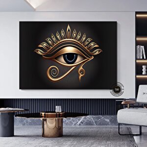 Antik Mısır Duvar Sanatı, Ra’nın Gözü Sanat Baskısı, Büyük Kanvas Ev Dekoru, Antik Mısır Kanvası 60x120 cm