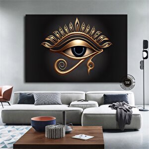 Antik Mısır Duvar Sanatı, Ra’nın Gözü Sanat Baskısı, Büyük Kanvas Ev Dekoru, Antik Mısır Kanvası 60x120 cm