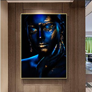 Modern Afrikalı Kadın Tablosu Duvar Sanatı Afişi Oturma Odası İçin Ev Dekoru 60x90 cm