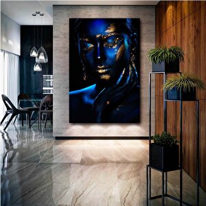 Modern Afrikalı Kadın Tablosu Duvar Sanatı Afişi Oturma Odası İçin Ev Dekoru 50x70 cm