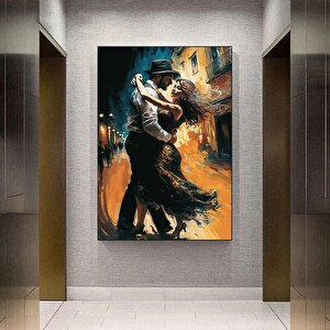 Büyük Kanvas Ev Dekoru, Dans Eden Çift Tablosu, Müzik Odası Sanatı, Tango Temalı Kanvas 50x70 cm