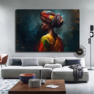 Renkli Afrikalı Kadın Kanvas Sanatı; Afrikalı Amerikalı Sanatı; Modern Sanat Baskısı; Moda Dekor; Af 30x40 cm