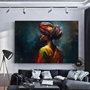 Renkli Afrikalı Kadın Kanvas Sanatı; Afrikalı Amerikalı Sanatı; Modern Sanat Baskısı; Moda Dekor; Af