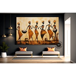 Afro-amerikan Kültürü Duvar Sanatı, Afrika Kültürü Duvar Dekoru, Yerel Kadınlar Duvar Sanatı 90x180 cm