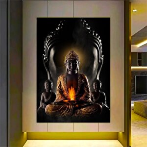 Guatemala Buda Tapınağı Siyah Buda Heykeli Kanvas Baskısı; Ev Dekoru; Nazar Boncuğu; Asmaya Hazır