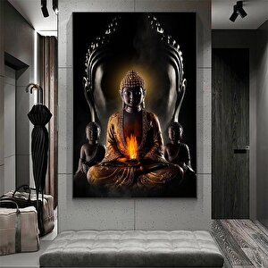 Guatemala Buda Tapınağı Siyah Buda Heykeli Kanvas Baskısı; Ev Dekoru; Nazar Boncuğu; Asmaya Hazır