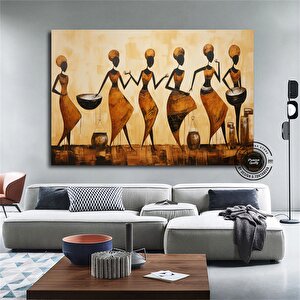 Afro-amerikan Kültürü Duvar Sanatı, Afrika Kültürü Duvar Dekoru, Yerel Kadınlar Duvar Sanatı 120x180 cm