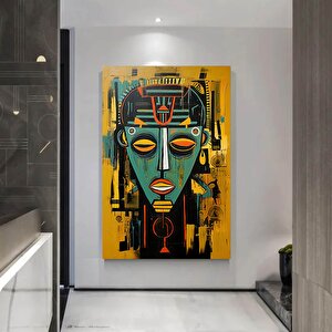 Afrika Duvar Sembolleri; Afrika Kanvas Tablo; Afrika Kültürü Ev Dekoru; Lüks Afrika Duvar Sanatı; Mo 100x200 cm