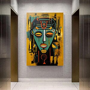 Afrika Duvar Sembolleri; Afrika Kanvas Tablo; Afrika Kültürü Ev Dekoru; Lüks Afrika Duvar Sanatı; Mo 100x200 cm