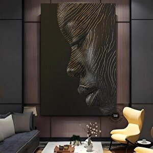 Siyah Kadın Portresi Afrikalı Sanat Kanvası, Renkli Soyut Kadın Baskısı, Büyük Boy Ev Dekoru