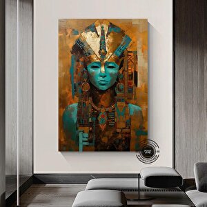 Mısır Mitolojisi Duvar Sanatı, Mısır Kültürel Duvar Resmi, Antik Mısır Duvar Sanatı, Antik Ev Dekoru 30x40 cm