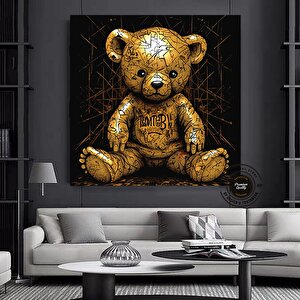 Teddy Ayı Duvar Sanatı; Graffiti Stil; Sokak Sanatı 100x100 cm