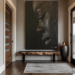 Siyah Kadın Portresi Afrikalı Sanat Kanvası, Renkli Soyut Kadın Baskısı, Büyük Boy Ev Dekoru