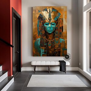 Mısır Mitolojisi Duvar Sanatı, Mısır Kültürel Duvar Resmi, Antik Mısır Duvar Sanatı, Antik Ev Dekoru 80x150 cm