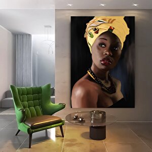 Modern Afrikalı Kadın Kanvas Tablosu 20x30 cm